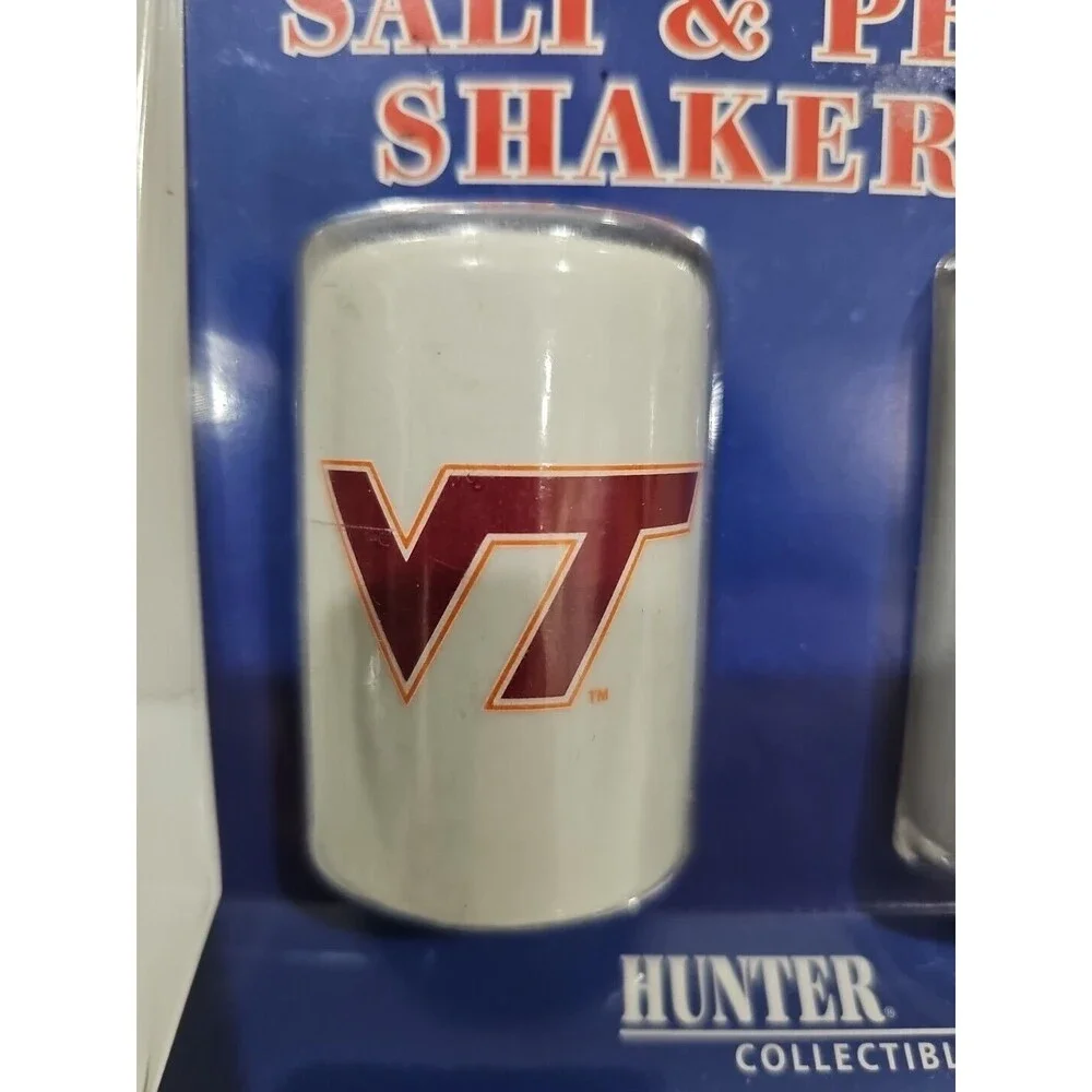 Virginia Tech Hokies Salt And Pepper Shakers Hunter Collectibles New Unused - Picture 2 of 5